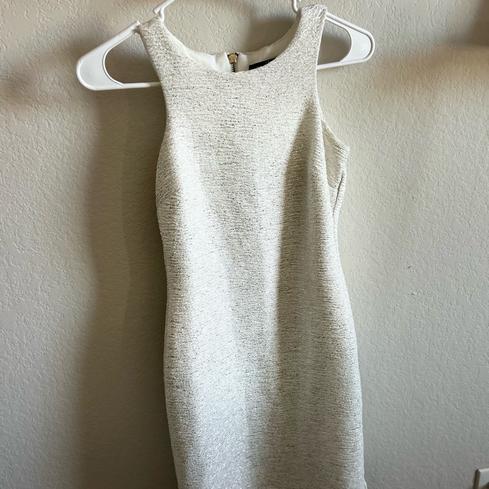 Speechless Cream Textured Mini Dress